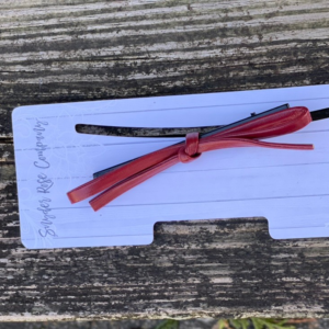 Large Red Leather Bow Clip